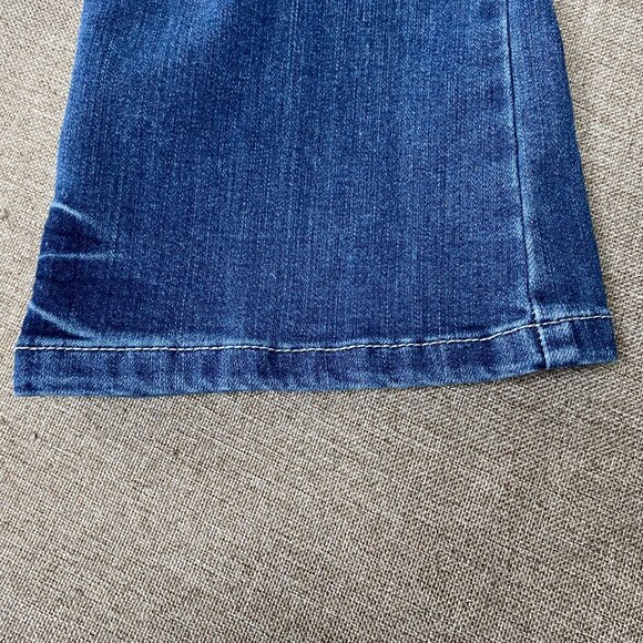 INC International Concepts Boot Leg Denim Jeans Women's 8 Blue Bedazzled Casual - Picture 8 of 16